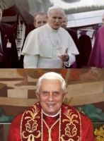 Jean-Paul II et Benoît XVI